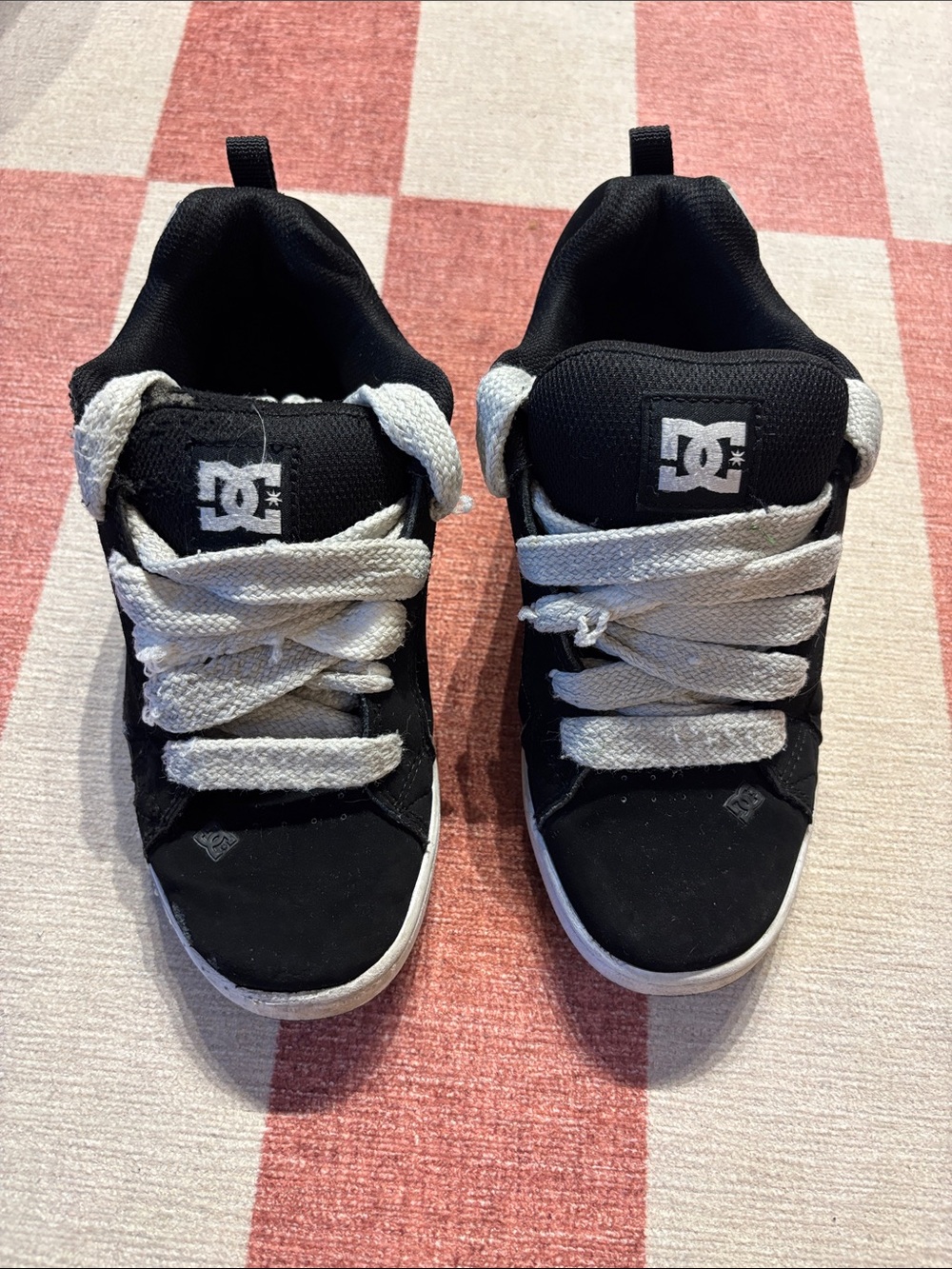 DC Black Sneakers with White Laces